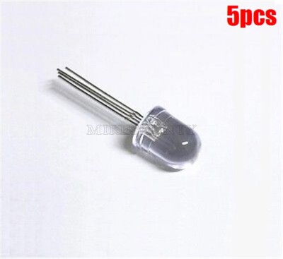 5Pcs Led Rgb 10Mm Common Cathode Super Bright 4-Pins Bulb Lamp Ic New ho