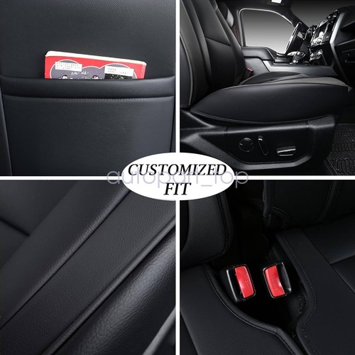 For 2017-2023 Ford F-250 F-350 Full Set 5-Sits Front Rear Leather Cushion Covers - Picture 7 of 10