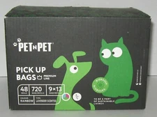 PET N PET Dog Poop Bags Pick Up Pet Waste Bags 720 Count Rainbow Color  9x13 in