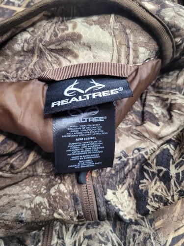 Realtree Max-1 XT Full Zip Jacket Men's Medium Camo Hunting - Picture 3 of 5