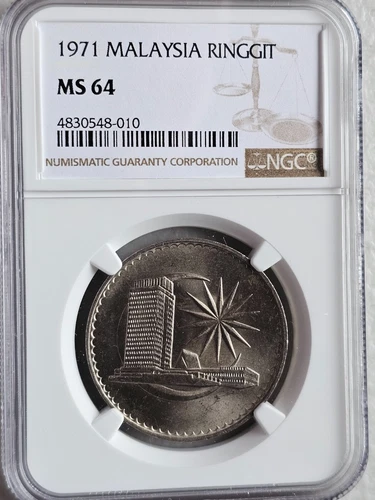 Malaysia 1 Ringgit 1971 NGC MS 64