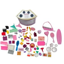 Vintage Barbie Accessories Mixed Assorted Lot  Purple Kitchen And Storage Piece