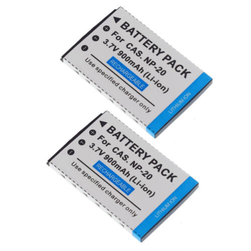 2x Li Ion 900mAh Akku für Casio Exilim EX-S1 EX-S2 EX-S3 EX-S20 EX-S100 NP-20 - Bild 2 von 9