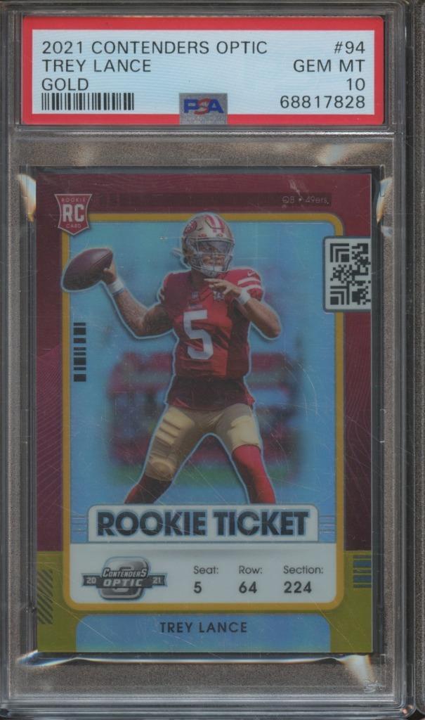 Trey Lance Panini Contenders Optic #94 Gold