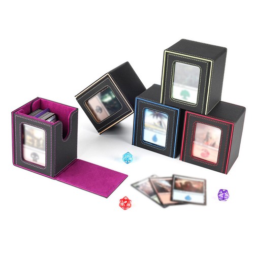 Trading Card Storage Deck Box With MTG Commander Display,2 Dividers&Card Holder - Picture 3 of 26