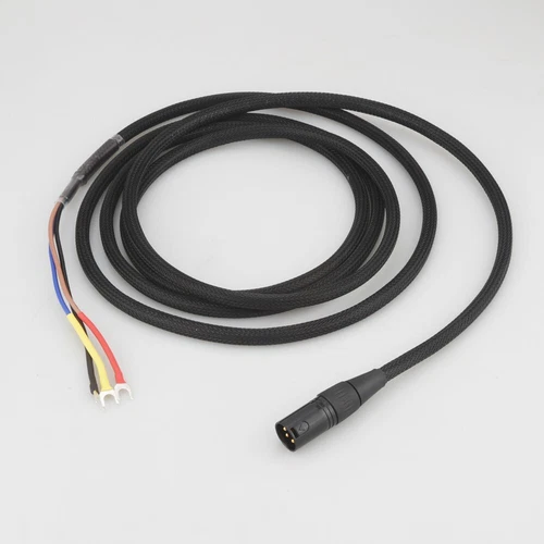 HIFI OFC Copper Speaker Cable 3PIN Male XLR to Spade Plug Sub Cord W/ Earth Wire - Picture 4 of 6