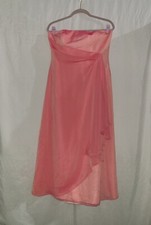 NWT Davis Bridal Strapless Chiffon Ruched Formal Dress