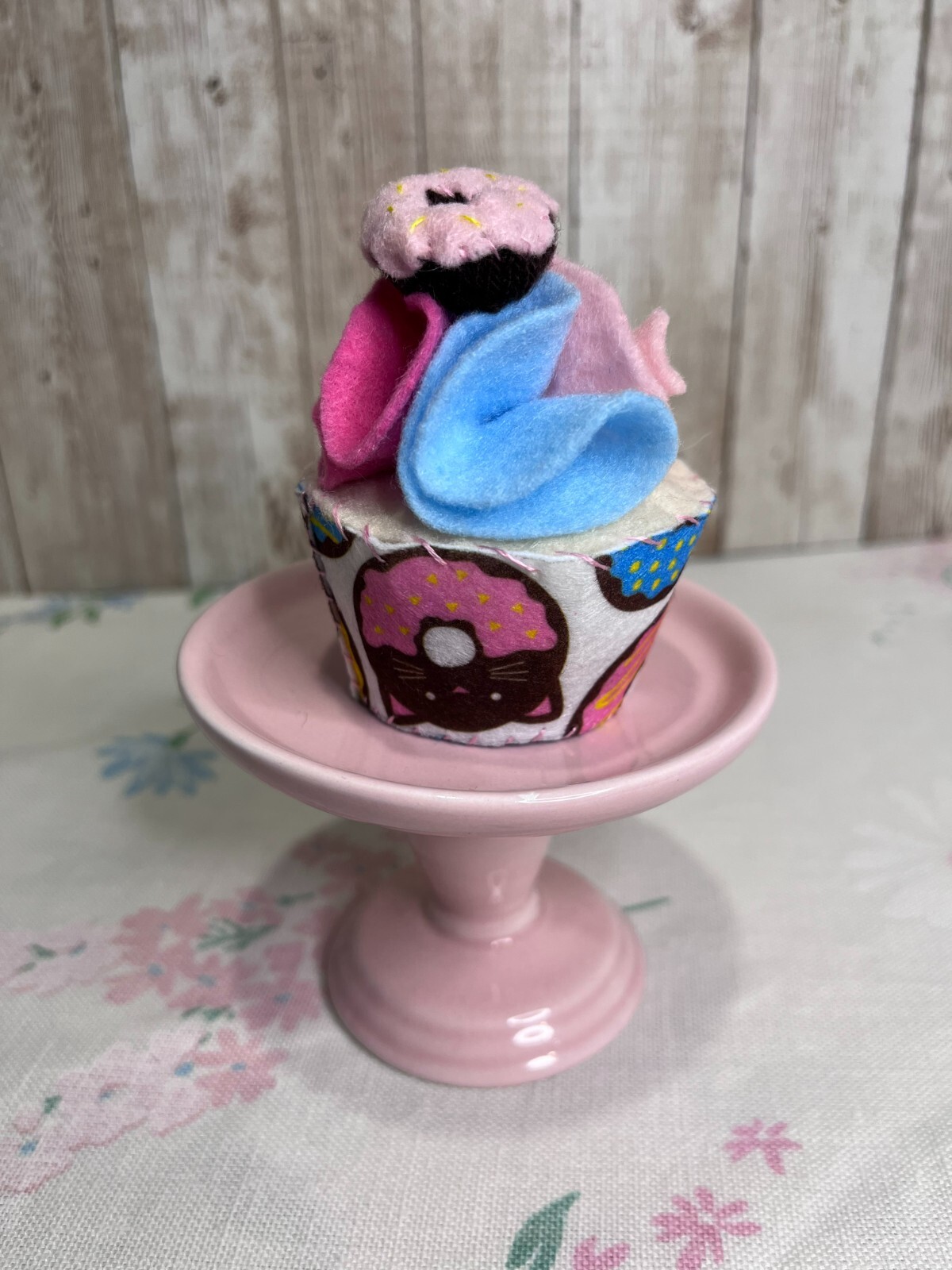 cupcake, felt play food, hand sewn, children's toy, soft, durable-image