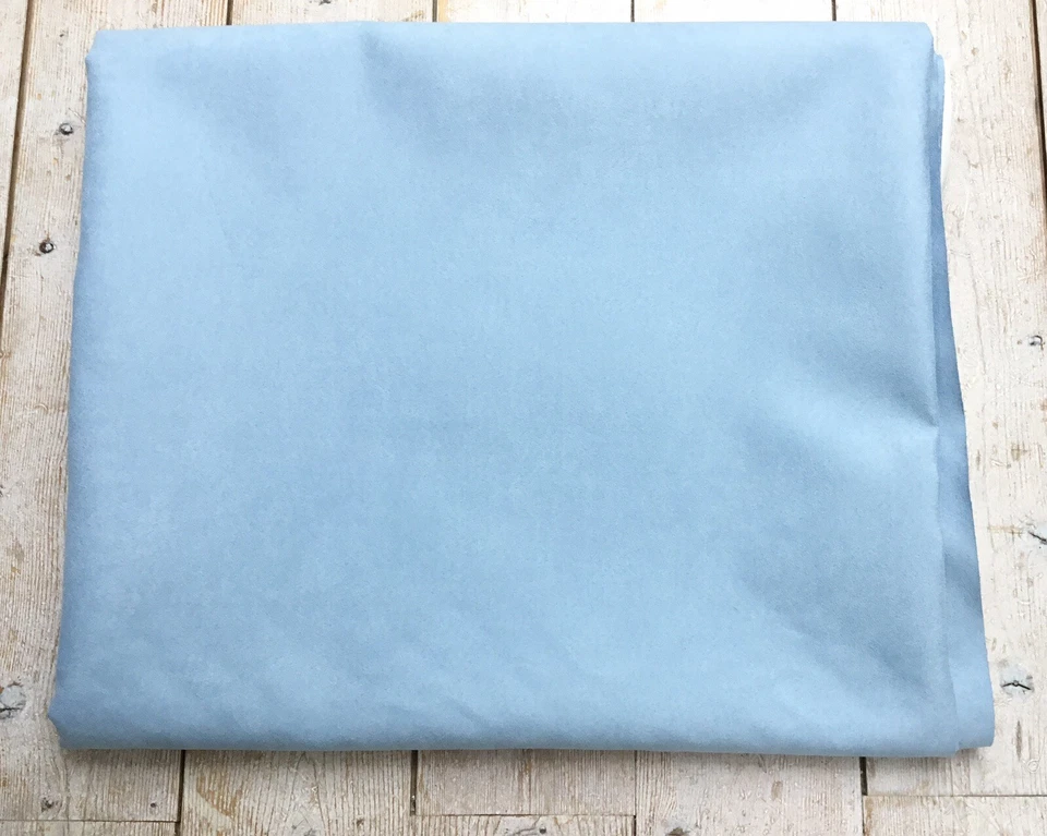 Leder Kunstleder Velours Firma JAB Hellblau 0,50 Meter