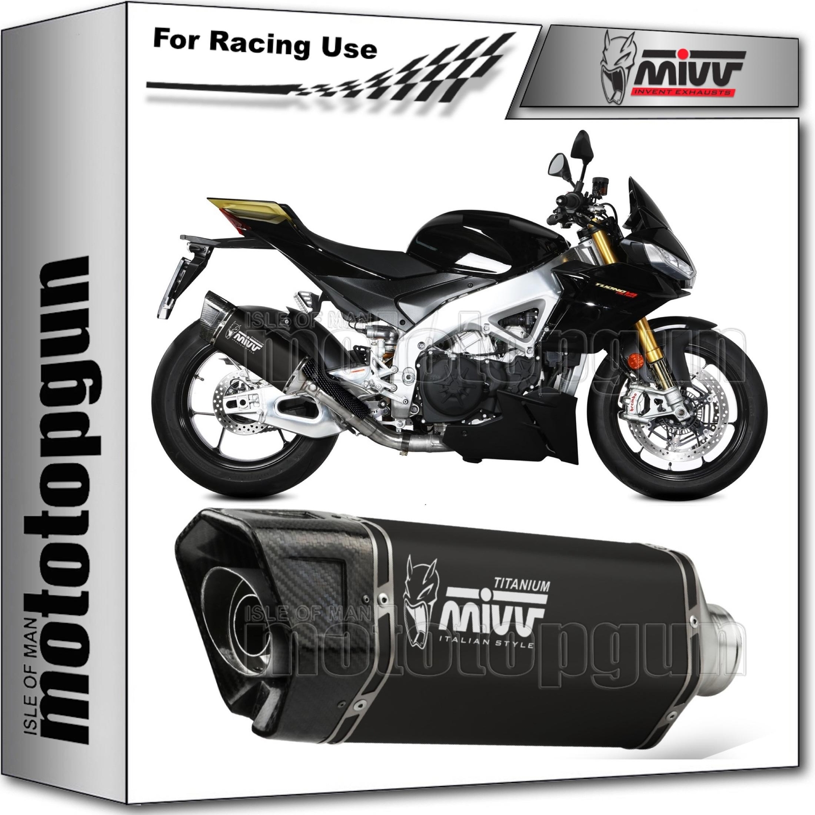 MIVV EXHAUST RACING OPEN SR-1 TITANIUM BLACK APRILIA TUONO V4 1100 2022 22