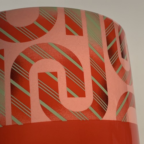 Starbucks Holiday Candy Cane Ceramic Tumbler Mug 8 oz. with lid NEW - Picture 9 of 12