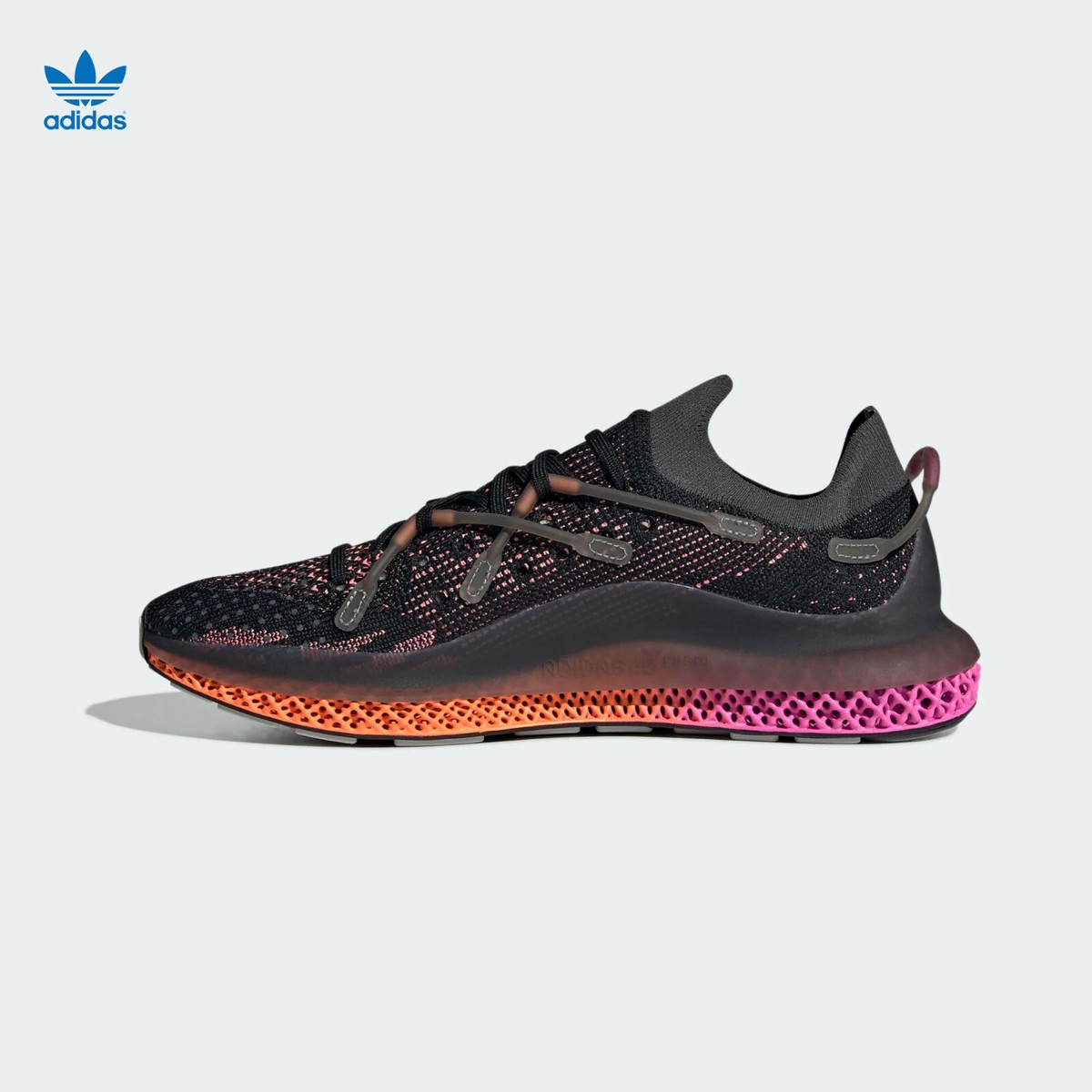Mens size 5 - Adidas 4D Fusio Primeinut Black Pink Adidas Originals 4D Fusio Primeknit Black/Orange/Pink FZ2414  main image 2