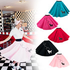 Hip Hop 50s Shop Womens Poodle Skirt Vintage Style Halloween or Dance Costume