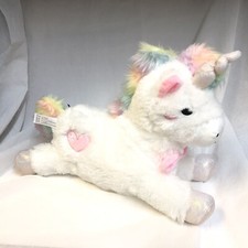 FAO Schwarz White UNICORN PLUSH 15" LED Light Up with Sound Stuffed WORKS