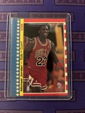 1987 FLEER STICKER  MICHAEL JORDAN CHICAGO BULLS MVP GOAT NBA HOF CLEAN MINT !