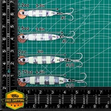Dr.Fish 3pk Saltwater Fishing Jigs Glow Metal Lures Offshore