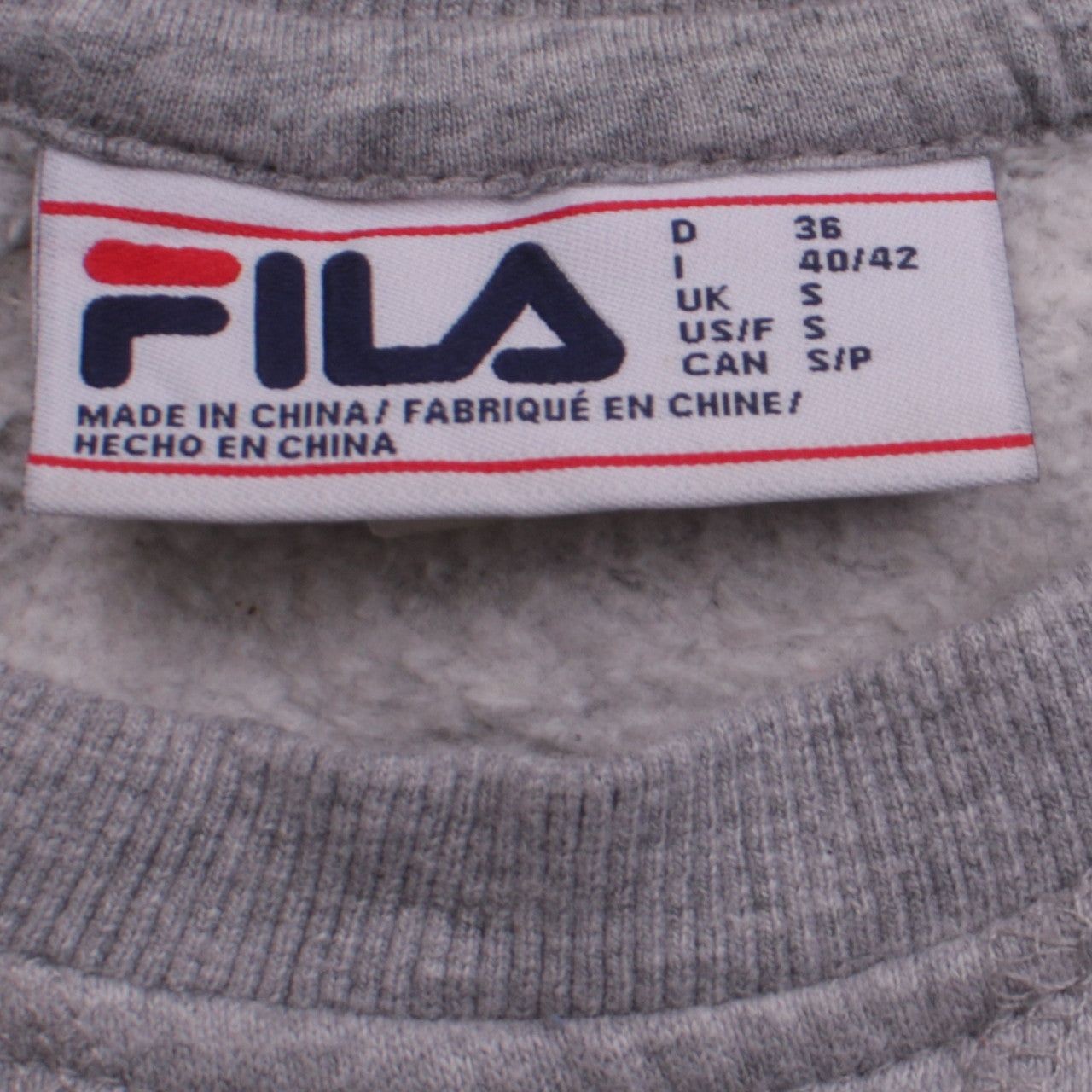 Fila Grey Sweatshirt Mens S image 4