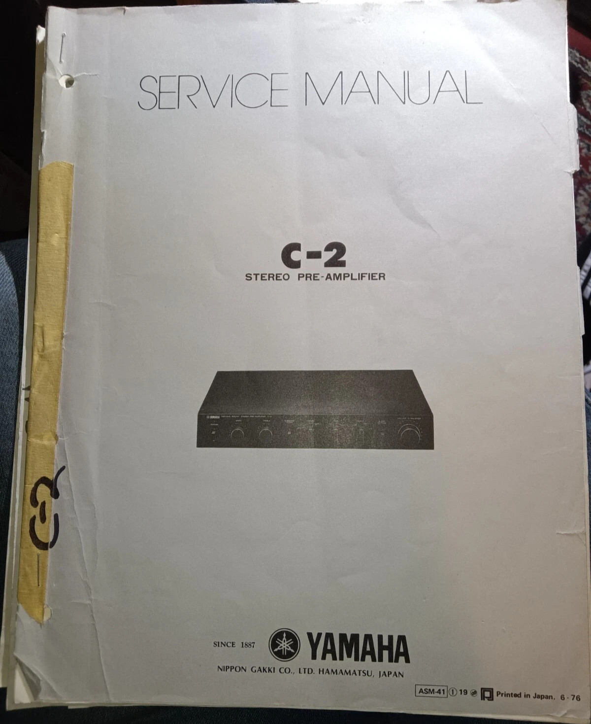 YAMAHA C-2 Pre-Amplifier Service Manual Original