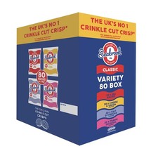 Seabrook Crisps Variety Box 80 x25g Crinkle Cut Mixed Flavours Gluten Free Snack