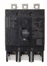 Eaton GHB3015 15 Amp 480 Volt 3 Pole 3 Phase Bolt-On Circuit Breaker ~used