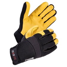 Premium Genuine Deerskin Leather Work Gloves for Men. Large Glove for Gardeni...