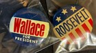 TWO vintage election buttons! ROOSEVELT and Wallace for President (odd mix, eh?) — photo 1