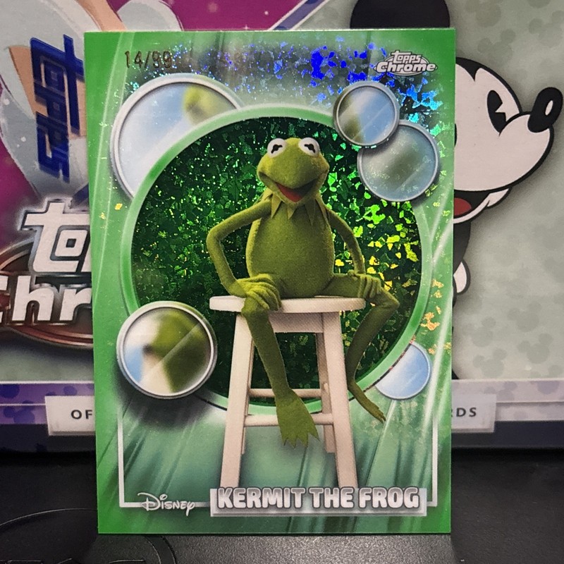 2026 Topps Chrome Disney - Kermit The Frog #55 Green Mini Diamonds /99