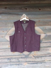 Wyoming Traders Vest Mens 3XL XXXL Brown Virgin Wool Western Workwear Cowboy