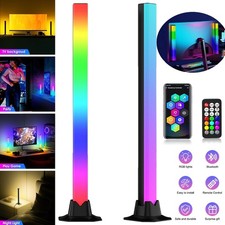 2X Smart RGB LED Light Bars Color Changing Music TV Backlight Game Ambient Lamp