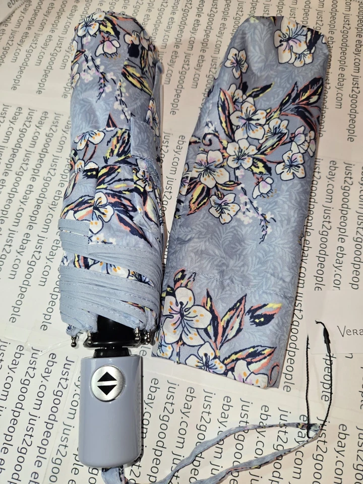 Paraguas para mujer Vera Bradley con temático de flores de cerezo abierto/cerrado automático nuevo con etiquetas Foto 2 de 4