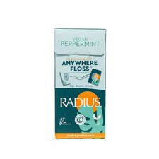 RADIUS Vegan Floss Sachets, Peppermint, 20 Single Use Flossers per Pack 
