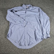 Brooks Brothers Makers Shirt Mens 16.5 34/35 Blue Check Cotton Button Down USA
