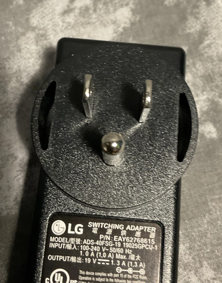 LG Monitor AC Power / Switching Adapter ADS-40FSG-19 19025GPCU-1 - Image 4 of 4