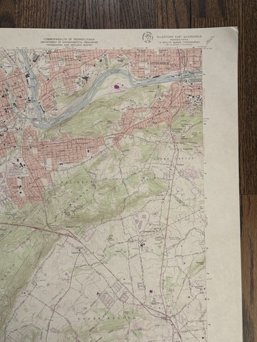 Allentown Pa East - Mapa de Servicio Geológico de Estados Unidos - 1964 revisado 1983 - 22x27 - Imagen 7 de 9