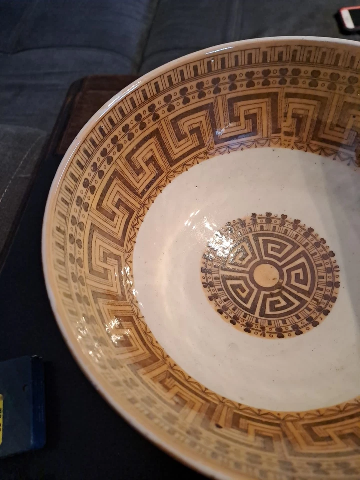 Ancien saladier Grand Bol Faience Céramique Japon Japan Art Déco Design Vintage  - Photo 4/4