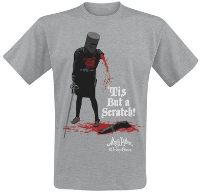 Monty Python T-Shirt Unisex Tis But A Scratch grau Fan-Merch, Filme
