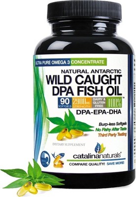 Omega-3 DPA Fish Oil - 2900 mg with more DPA, EPA and DHA - 90 Softgels - Triple