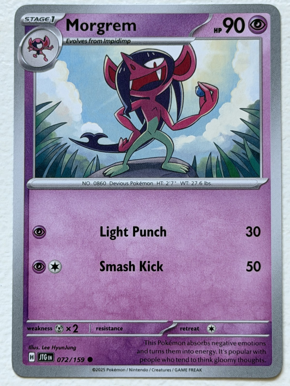 Morgrem 72/159 Journey Together Common Near Mint Pokemon
