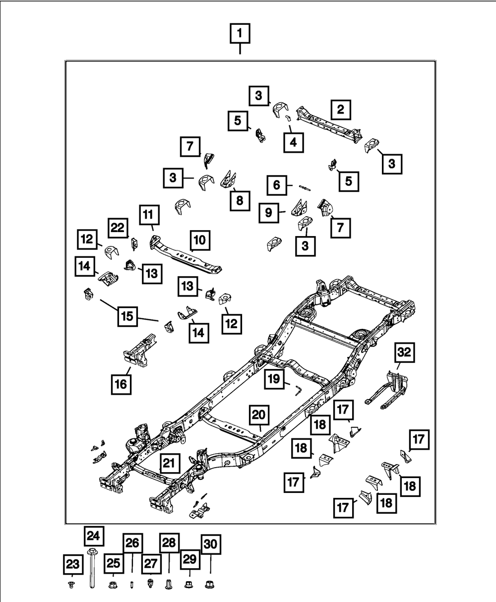 Genuine Mopar Stabilizer Bar Mount Reinforcement Right 68674540AA