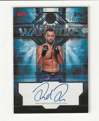 2026 Topps Knockout UFC Reinier De Ridder Octagon Warriors Auto Serial #95/299
