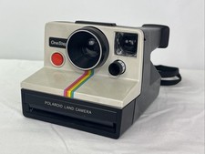 Vintage Original Polaroid SX-70 OneStep White Rainbow Stripe Land Camera