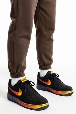 Nike Air Force 1 Low 'Supernova' Black/Red/Yellow Sneakers