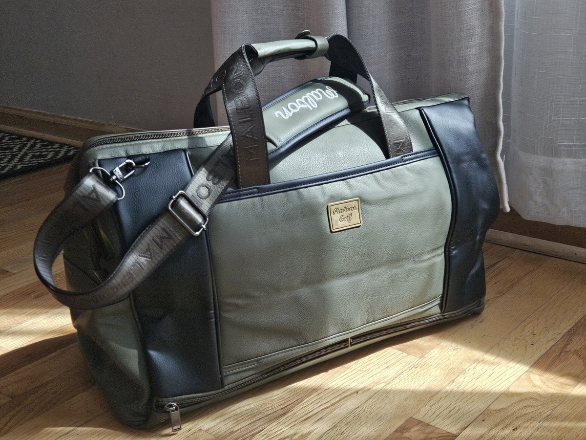 Malbon Golf Preserve Buckets Green and Black Travel Boston Bag | eBay