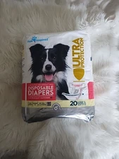 Paw Inspired Dog Diapers Female Disposable, Cat Diapers, Dogs Puppy in Heat  (L)