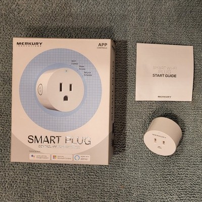 Merkury Smart WiFi Plug, White, MI-WW114-199P, Google Assistant, Alexa 
