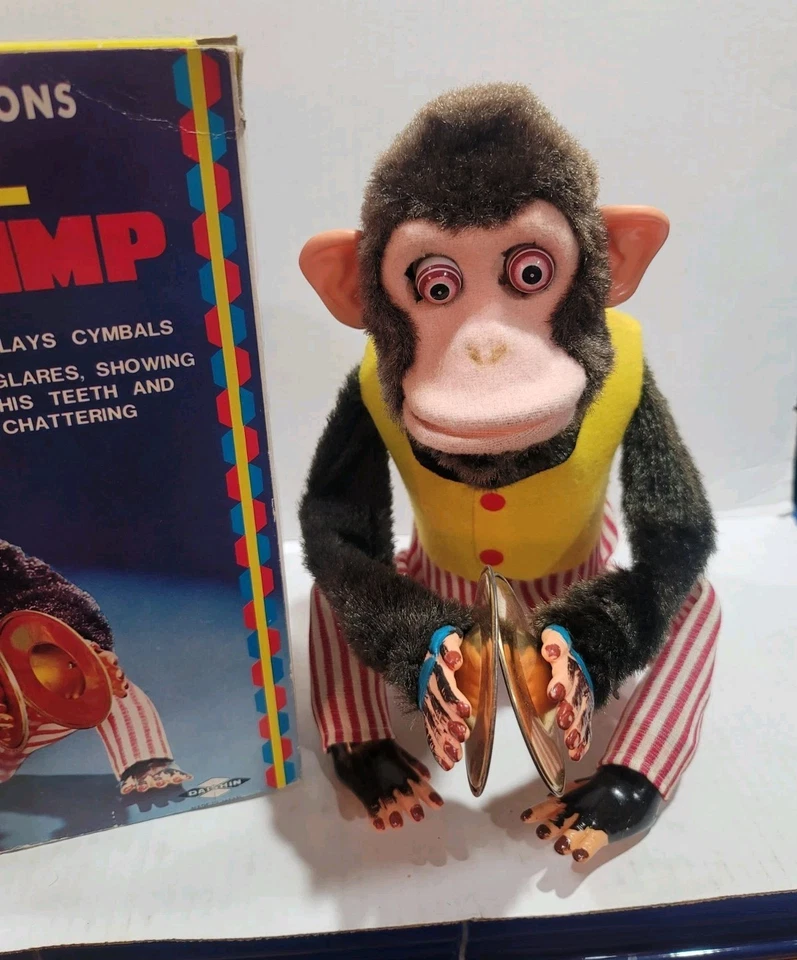 De colección Musical Joly Chimpancé Aplaudiendo Platillo Mono Juguete Japón Juguete de Trabajo Foto 2 de 4