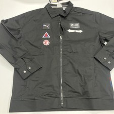 Puma Bmw M Motorsport Coach Jacket Mens Size Medium Black Full Zip Nwt 631181