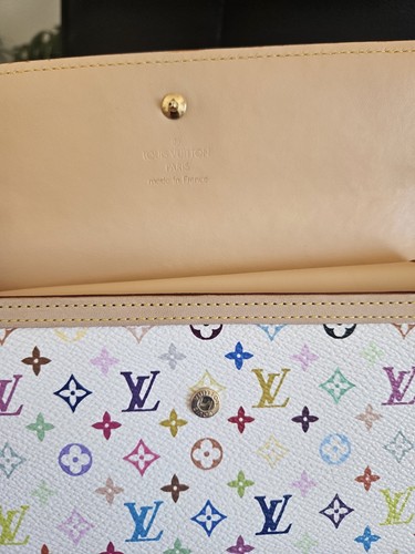 Portafoglio Wallet TAKASHI Murakami Per LOUIS VUITTON MULTICOLOR WHITE MONOGRAM - Imagen 19 de 24