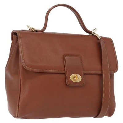 GUCCI Hand Bag Leather 2way Brown Gold 000 101 0274 Auth ep13069