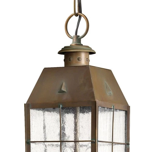 Hinkley Lighting H2372 Nantucket 2 Light Outdoor Heritage Pendant - Brass - Picture 3 of 5